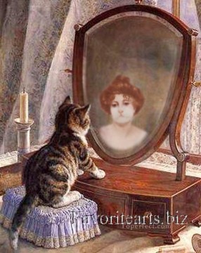Es mujer gato o Es mujer gato revisión de los clásicos Pinturas al óleo
